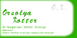 orsolya kotter business card